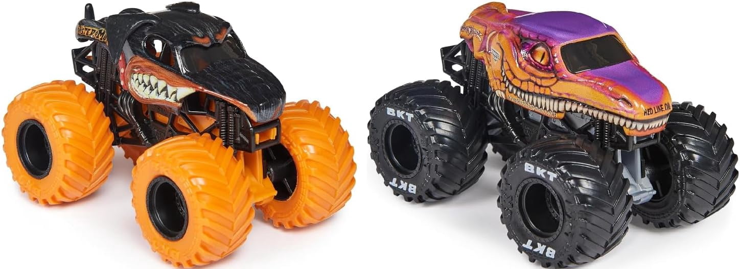 Monster Jam Velociraptor & Rottweiler 1:64 Diecast Truck Bundle ...