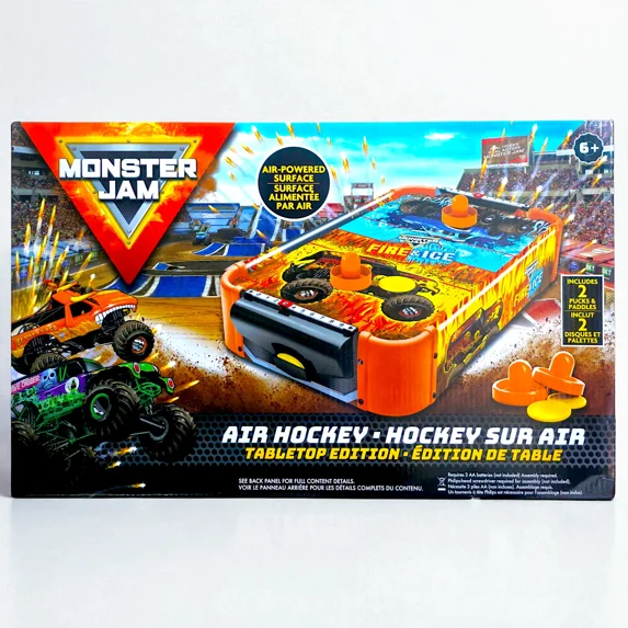 Monster Jam Wooden Electronic Tabletop Air Hockey Table