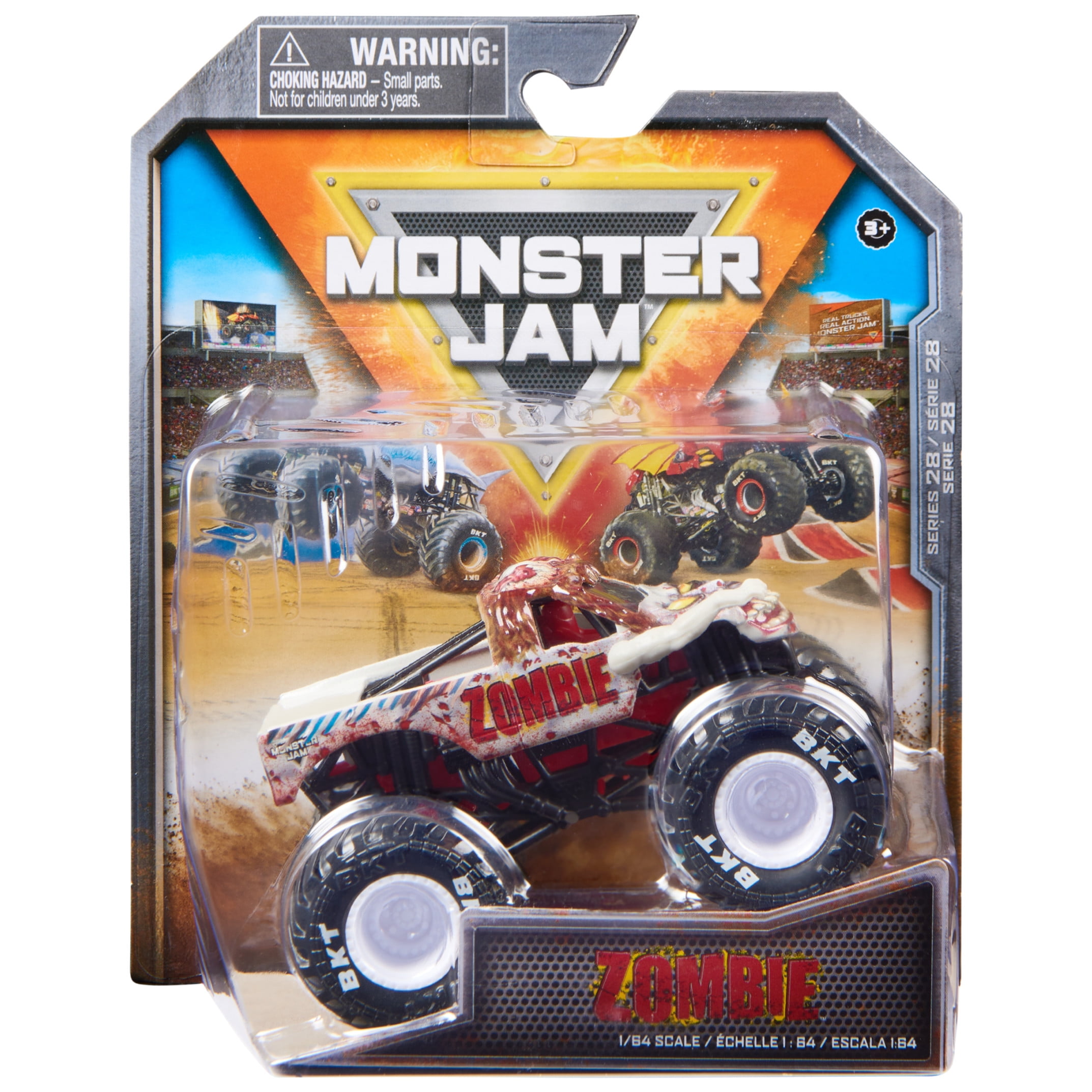 Monster Jam Zombie 1:64 Die-Cast Truck, Authentic Replica