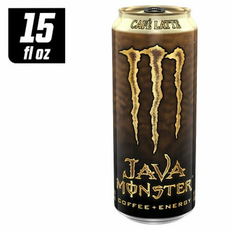 Monster Java Cafe Latte Coffee Energy Drink Can 15 fl oz