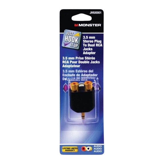 ADAPTR 3.5MM TO DUAL RCA by JUST HOOK IT UP MfrPartNo JHIU0001