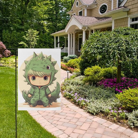 Monster Kids Clothing Garden Flag 28x40 inch Double Sided Outside Yard Decorations for Home Outdoor