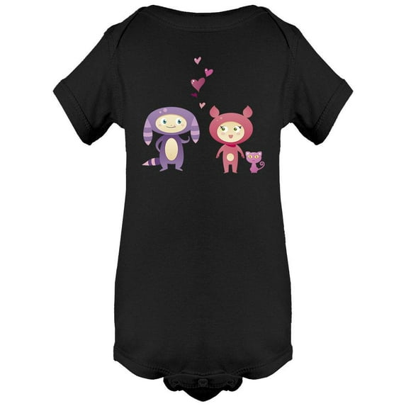 Monster Kids In Love Bodysuit Infant -Image by Shutterstock, Newborn