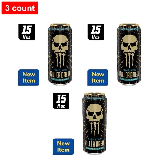 Monster Killer Brew Mean Bean Energy Drink Can 15 fl oz - 3 count