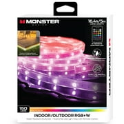 Monster LED 16.4ft Outdoor Indoor LED Light Strip with Remote, Multi-Color, Indoor, Corded Electric