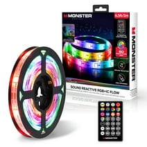 Monster LED 6.5ft Multi-Color Color Flow Light Strip, Indoor, Flash Mode Remote, Corded Electric