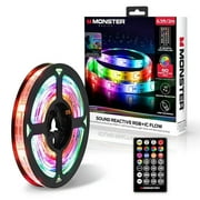 Monster LED 6.5ft Multi-Color Color Flow Light Strip, Indoor, Flash Mode Remote, Corded Electric