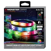 Monster LED 6.5ft Smart Color Flow Sound-Reactive LED Light Strip, Multiple Colors at Once, Indoor