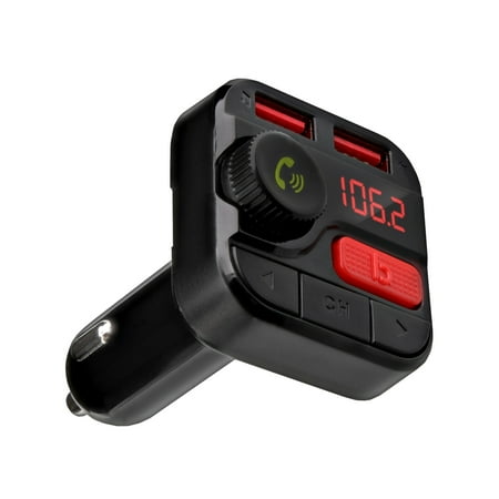 Monster Bluetooth FM Transmitter with 2 USB Ports, 3.4 Amp, 7.9 x 2.8 x 2.2in, 0.25lb