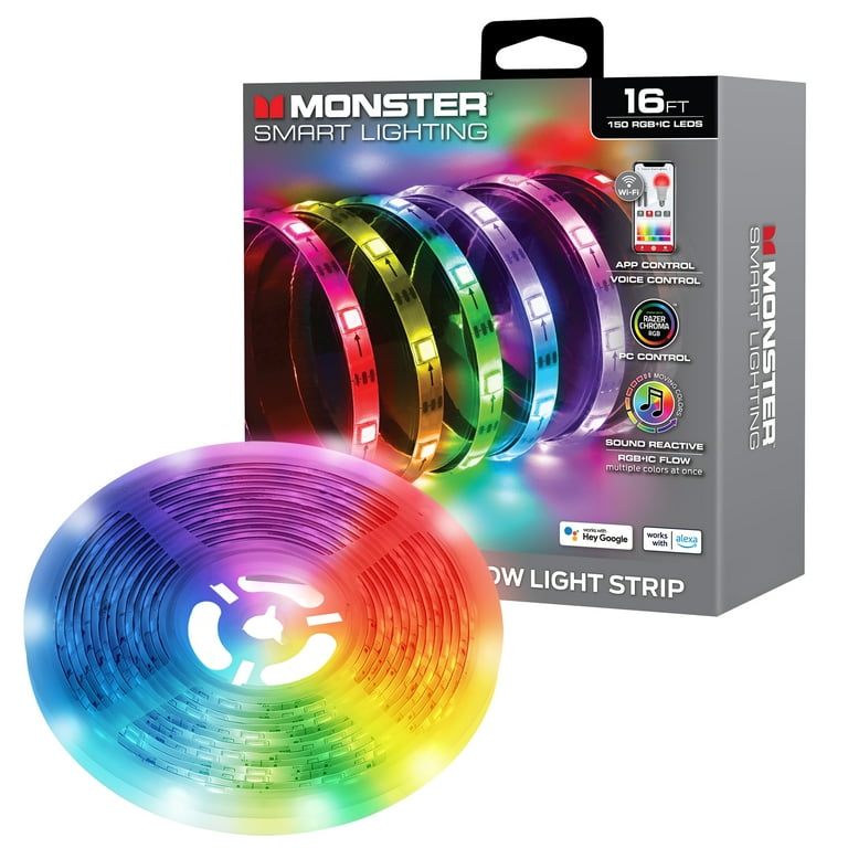 Monster LED Smart 16.4ft Indoor Multi Color Color Flow LED Light
