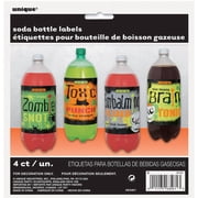 Monster Lab Halloween Soda Bottle Labels, 4-Count