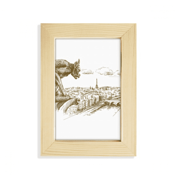 Monster Landmark Sketch Landscape Desktop Display Photo Frame Picture Art Painting 5x7 inch