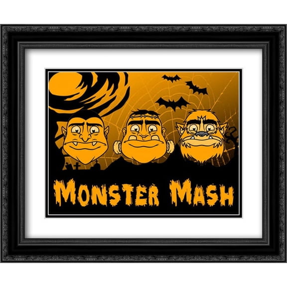Monster Mash 2x Matted 24x20 Black Ornate Framed Art Print by Prime, Marcus