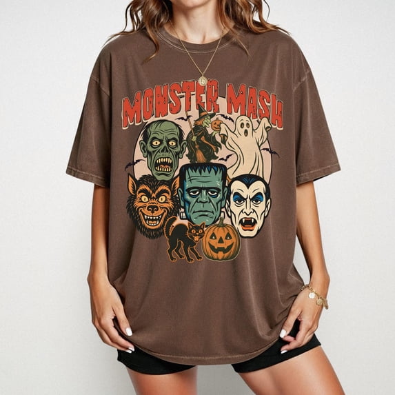 Monster Mash Shirt: Retro Halloween Spooky Season T-shirt