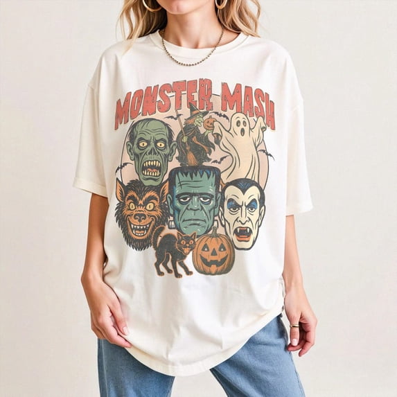 Monster Mash Shirt – Retro Halloween Spooky Season Tee | Classic Monsters
