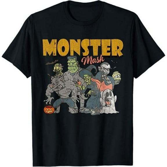Monster Mash Vintage Ghost Halloween Funny T-Shirt