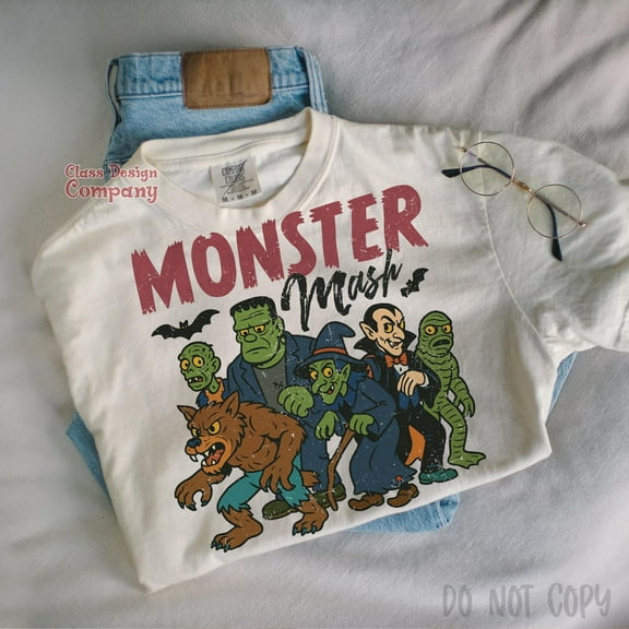 Monster Mash tshirt, Halloween tshirt, Halloween tshirt, Halloween Horror tshirt, Halloween Monsters tshirt, Monster Mash Shirt, Retro halloween tshirt