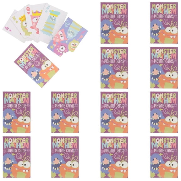 Monster Mayhem Cardstock Playing Cards 12 Pc.