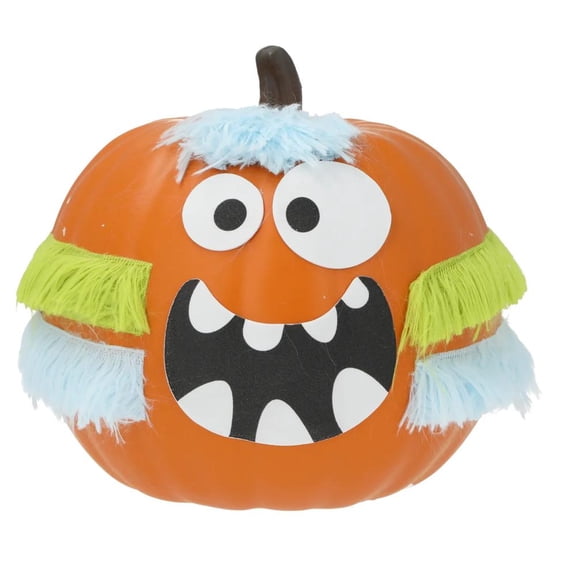 Monster Mayhem Silly Faces Foam Pumpkin Decorating Kit - Makes 8