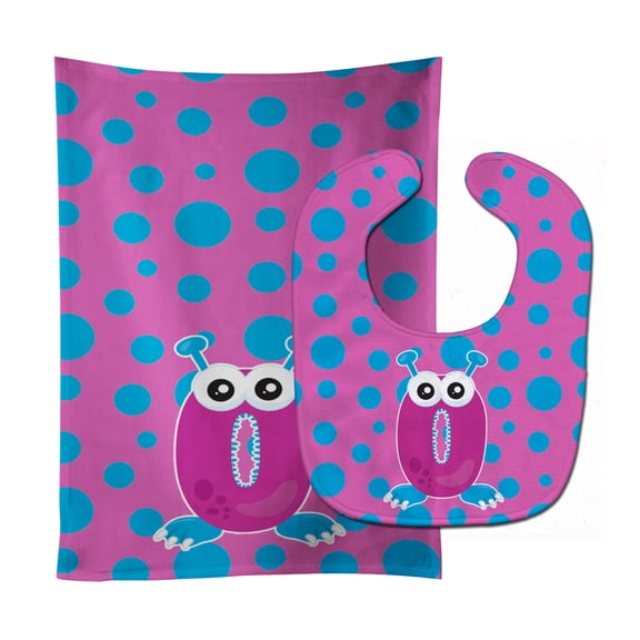 Monster Month 0 Baby Bib and Burp Cloth