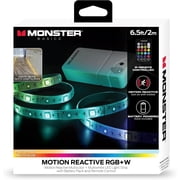 Monster Basics 6.5ft LED Strip Lights, Multicolor & Multiwhite LED Lights for Closet & Hallway, Motion Activated