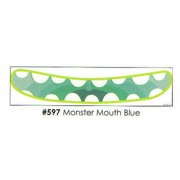 Monster Mouth Blue 3 Strips Edible Frosting Photo Cake Border Decoration