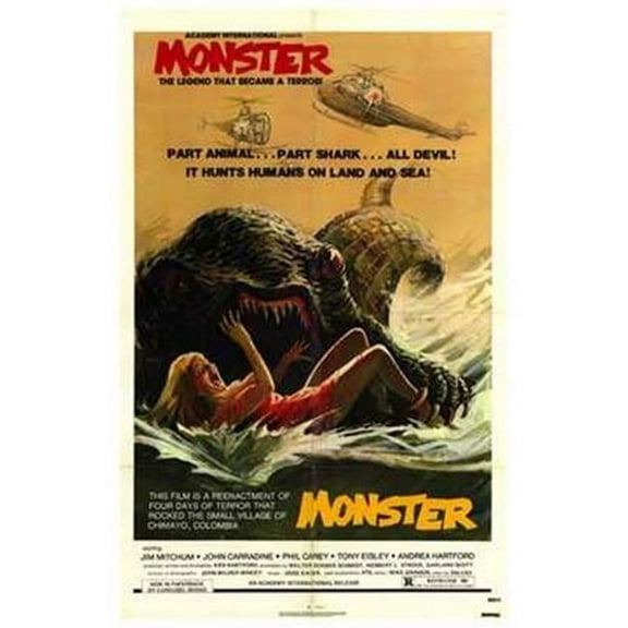 Monster Movie Poster - 11 x 17 in.