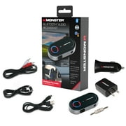 Monster New 7 Piece Bluetooth Auxiliary Audio Receiver Kit with Voice Control, 1.5 in, 0.33 lb