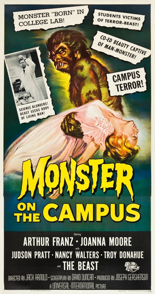 Monster On The Campus Canvas Art - (11 x 17)