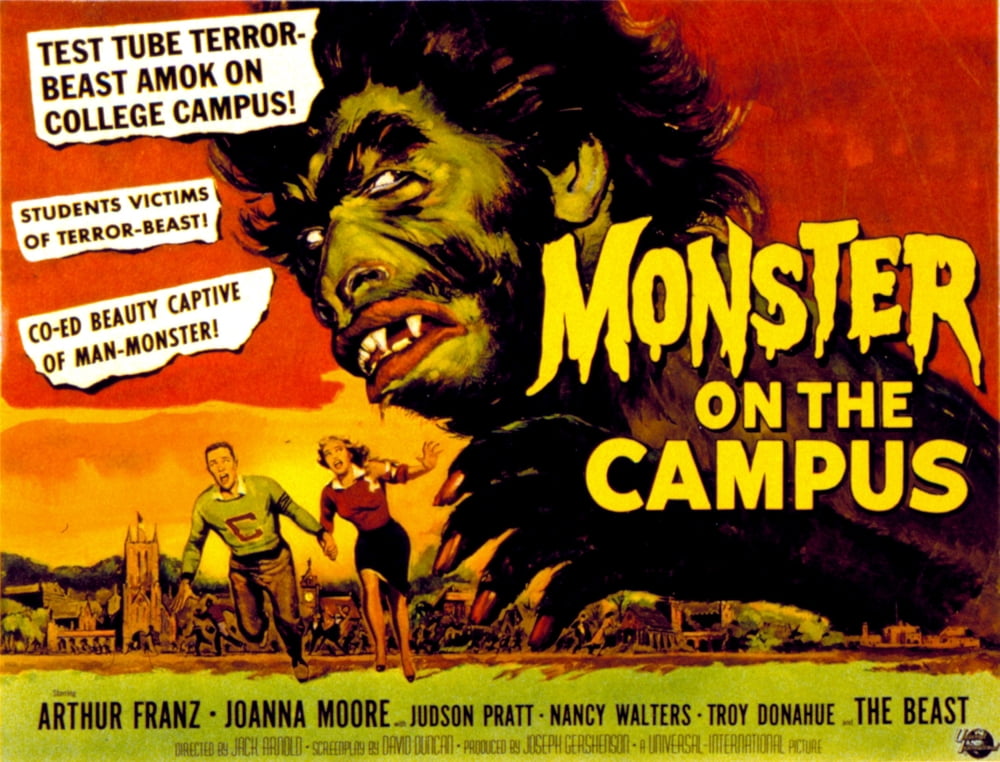 Monster On The Campus Canvas Art - (28 x 22)