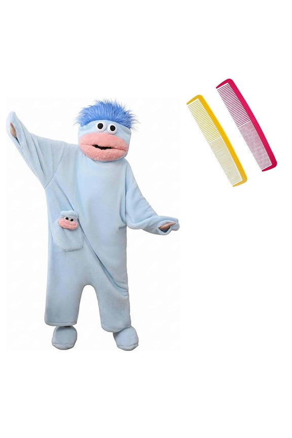 Monster Onesie Adult with Comb, 2026 Funny Big Mouth Monster Pajamas, Cozy Ultra-Soft Plush One-Piece Loungewear