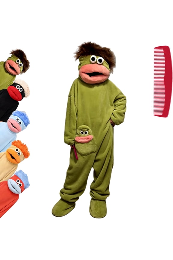 Monster Onesie, Big Mouth Monster Onesie,Big Mouth Plush Fleece Pajamas for Adults, Cozy One-Piece Loungewear for Couples Sleepwear , Green Plush Monster Onesie Pajamas, Soft Plush Loungewear