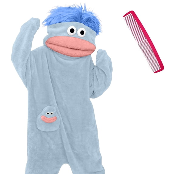 Monster Onesie Pajamas,Funny Big Mouth Monster Pajamas with Comb For Adults One Piece Pajamas For Women,Silly Cozy Plus Size Fuzzy Jumpsuit Pajamas
