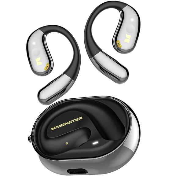 Monster Open Ear headphones, Wireless Bluetooth Rotary Earphone, with Lanyard, Upgraded Bluetooth 5.4, Touch Control, 24h Long Battery Life, IPX5 Waterproof,Long-Lasting Wear Without Fatigue