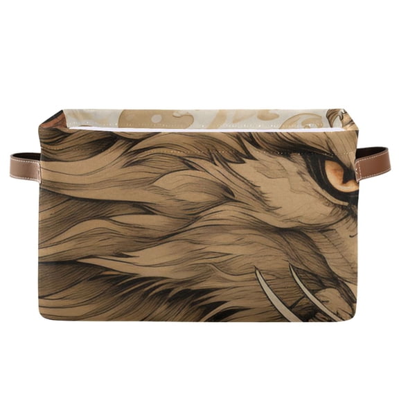 Monster Or Beast Wolf Wave Storage Bins Baskets With Handles Storage Box Clothes Organizer Organization Toys