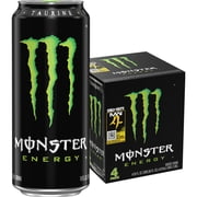 Monster Energy, Original, Energy Drink, 4 Pack - 16 Fl Oz