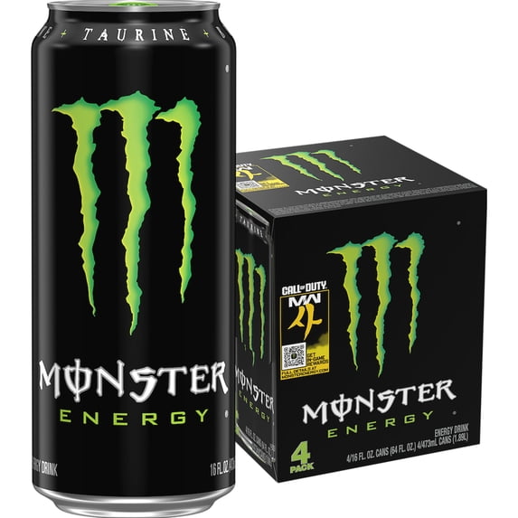 Monster Energy Original Energy Drink 4pk 16oz Can