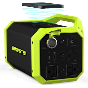 Monster Power Grid Portable Power Station, 296Wh, 9-Device Charging, Rechargeable Generator for Camping & Backup Power
