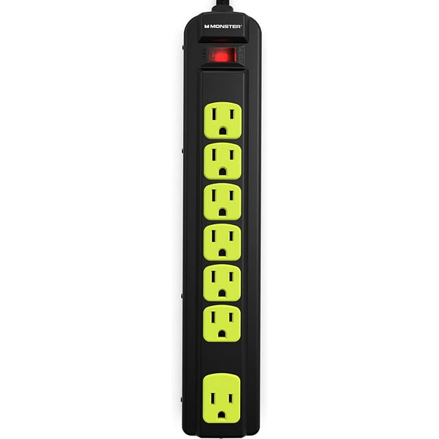 Monster Surge Protector Power Strip 7 PlugIns, Heavy Duty for TV, Electronics, Home & Office