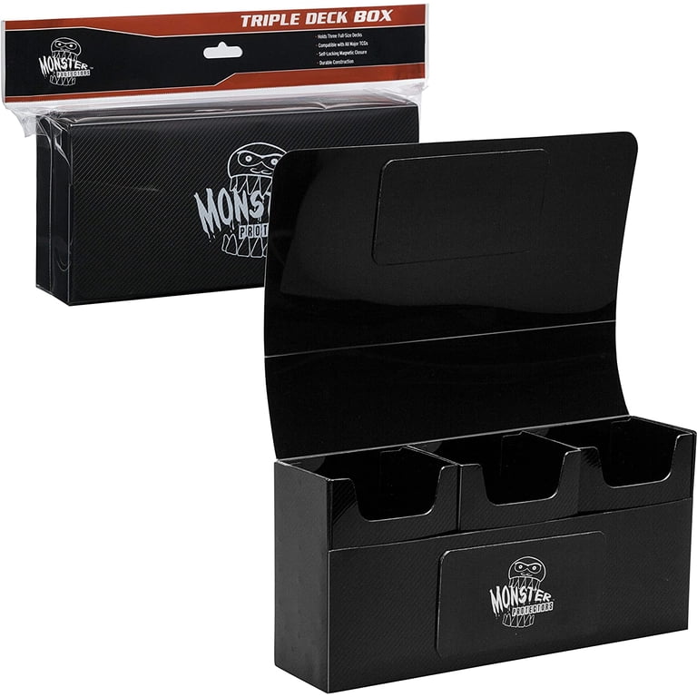 Monster Protectors Magnetic Triple Deck Box - Card Holder with Removable  Compartments - Walmart.com