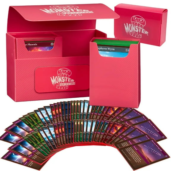 Monster Protectors Card Supplies Double Deck Box Pink