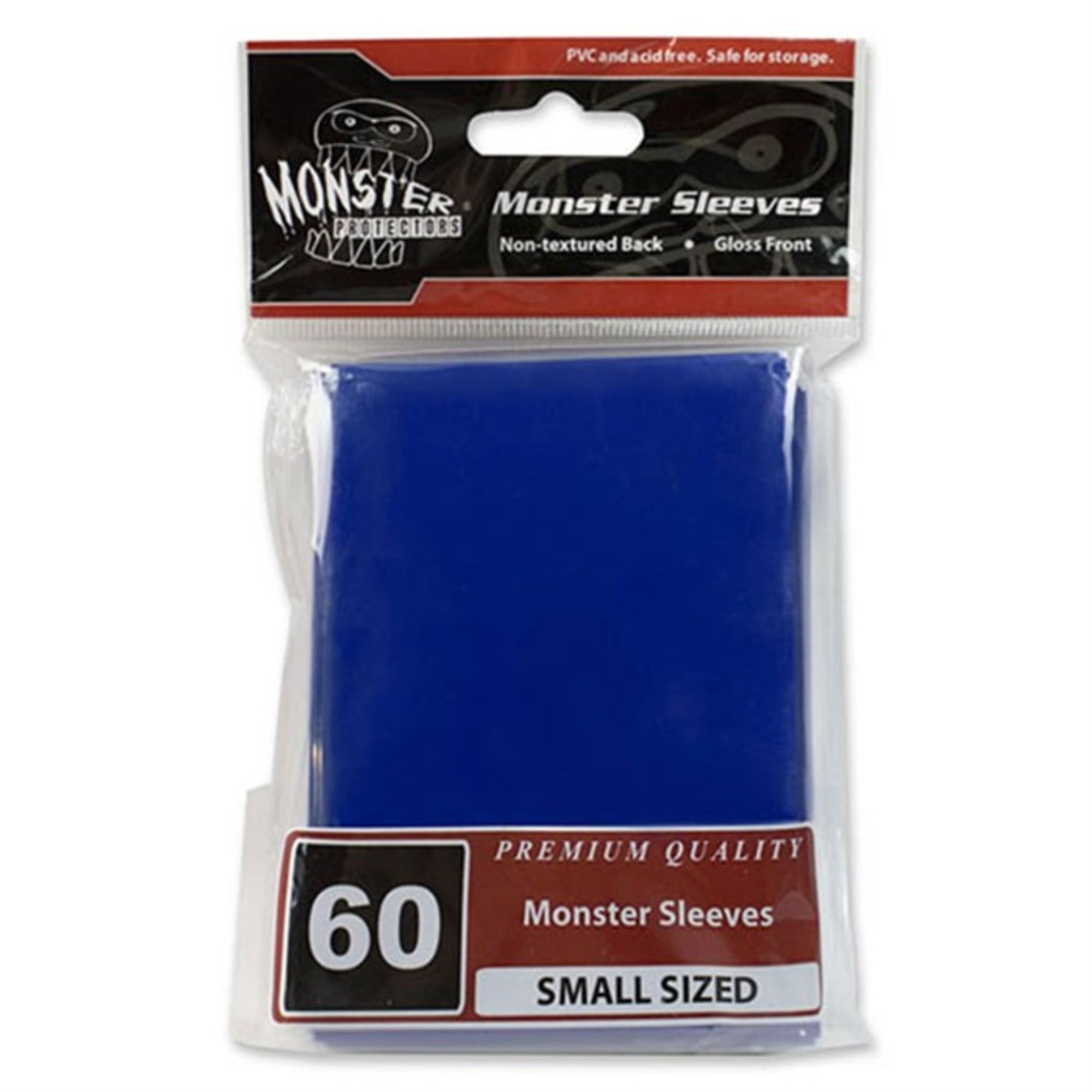 Sleeves - Monster Protector Sleeves - Smaller Size Gloss Finish - BLUE (Fits Yugioh and Other Smaller Sized Gaming Cards) Sleeves - Monster Protector Sleeves - Smaller Size Gloss Finish - BLUE (Fits Yugioh and Other Smaller Sized Gaming Cards)