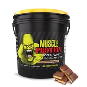 Goliath Labs Whey Protein Powder [12 lbs Bucket] Peanut Butter Chocolate 25g Protein, 25g Amino Acids, 6.6g BCAAs per Serving, Diet & Sports Nutrition
