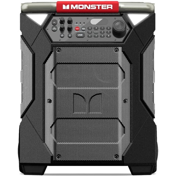 Monster MNRR360 Rockin' Roller 360 Portable Indoor/Outdoor Wireless Speaker, Gray/Black