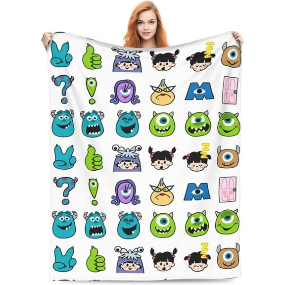 Monster'S Inc Bed Blankets Lightweight Flannel Throws Blankets All Seasons Blankets For Sofa Bed Travel Camping 60"*80"