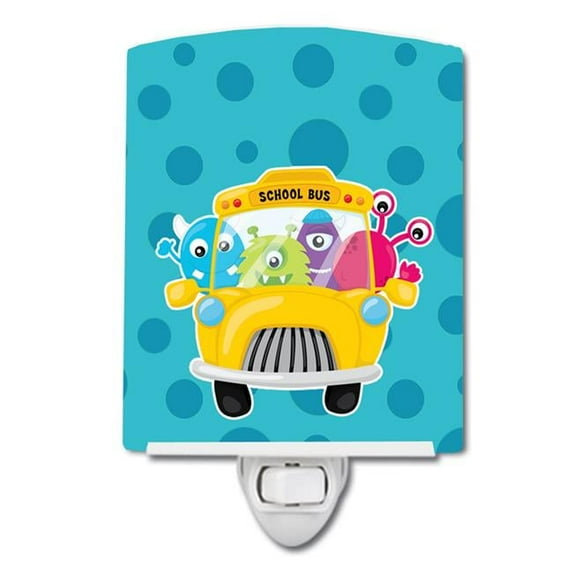 Monster School Bus Ceramic Night Light