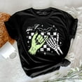 thumbnail image 1 of Monster Skeleton Pinky Promise T-Shirt, Funny Spooky Halloween Tee, 1 of 6