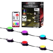 Monster Smart Lighting Outdoor Ground Lights, RGBICWW Multicolor Accent LED Yard Lights, 100 ft