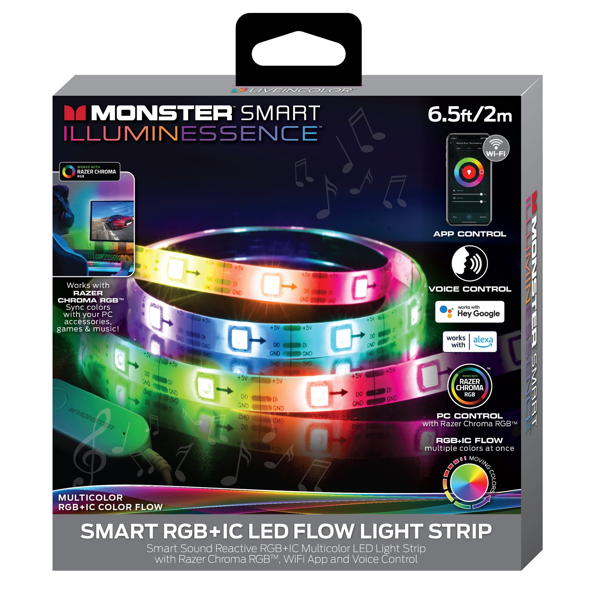 6.5 ft Multicolor LED Light Strip with Smart App Control