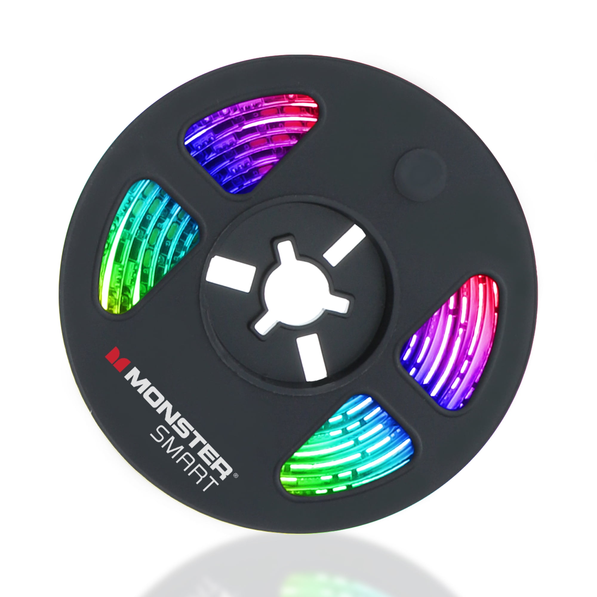 Monster Smart App Wi-Fi 6.5ft Multi-Color Color Flow LED Light Strip, Multiple Colors at Once 6.5 FT/2M